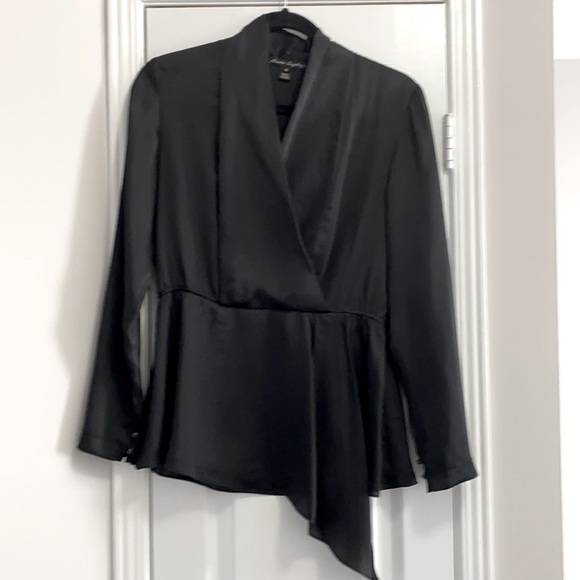 Black satin blouse - Picture 1 of 6
